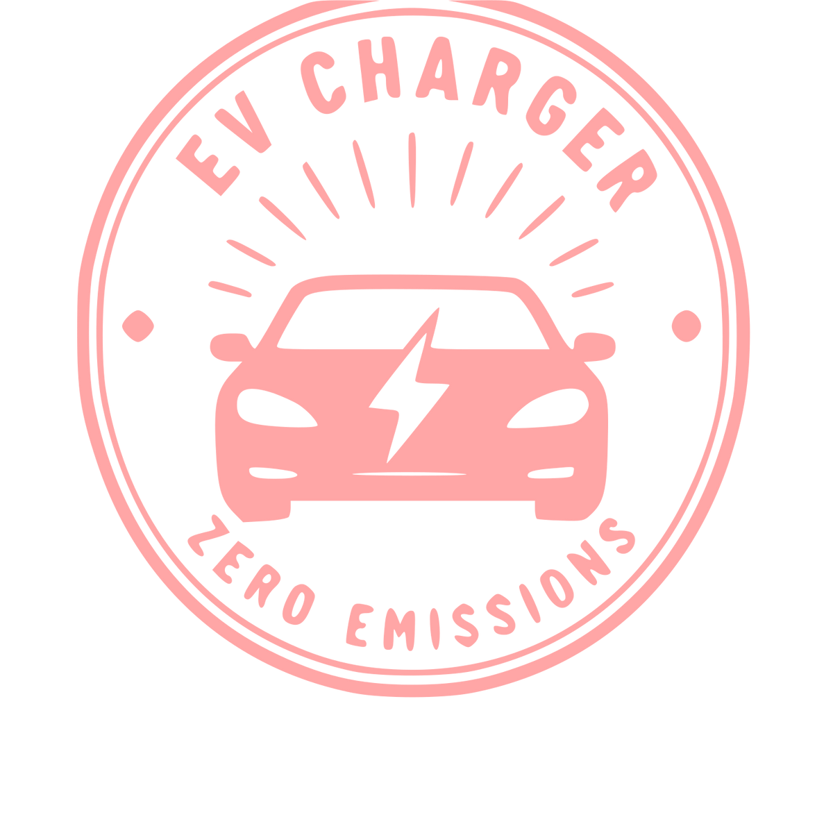 EV Charger Stamp Badge Logo #ffa6a6