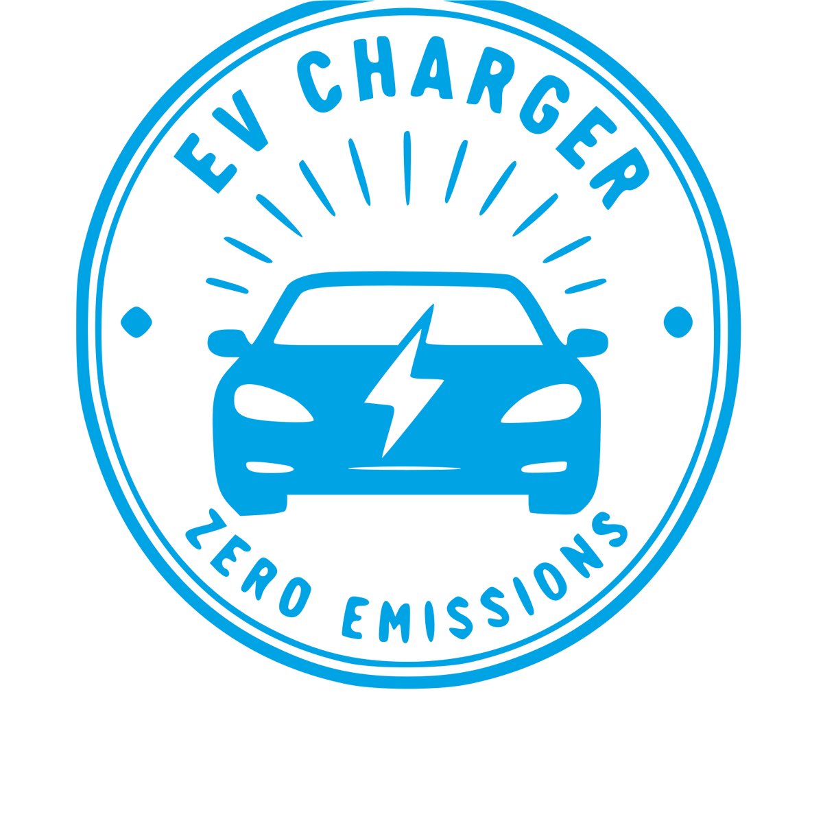 EV Charger Stamp Badge Logo #00a3e4