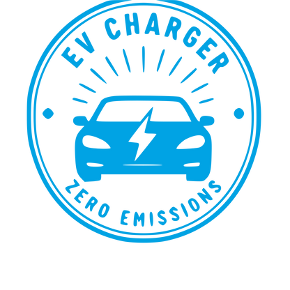 EV Charger Stamp Badge Logo #00a3e4
