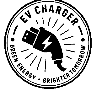 EV Charger Stamp Badge Logo
