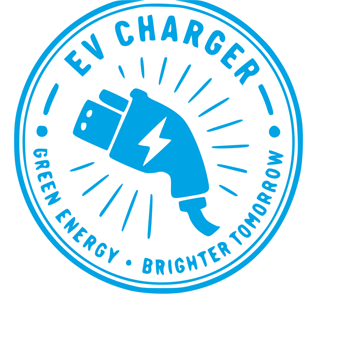 EV Charger Stamp Badge Logo #00a3e4