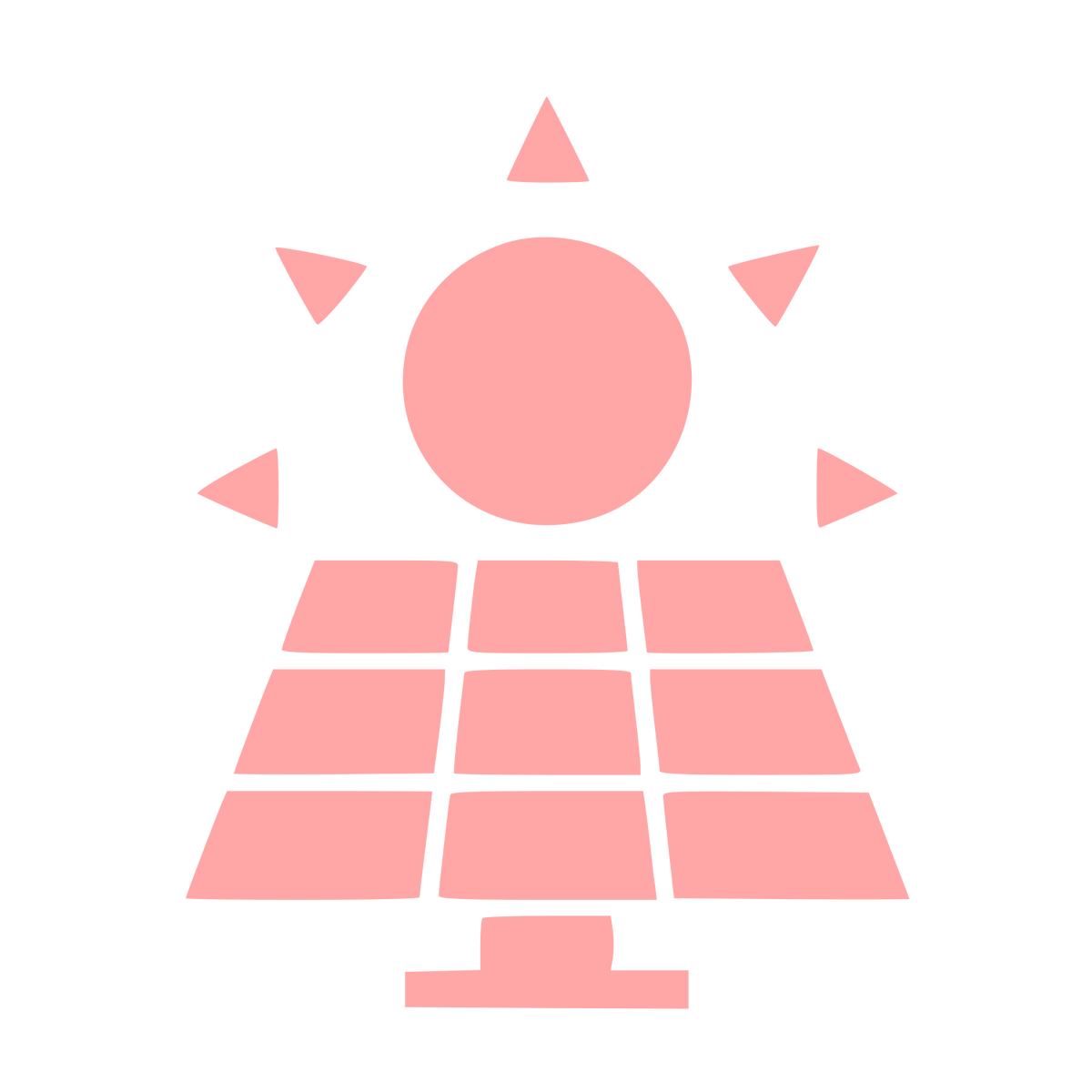Solar Panel Sun Logo #ffa6a6