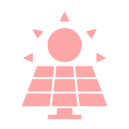Solar Panel Sun Logo #ffa6a6