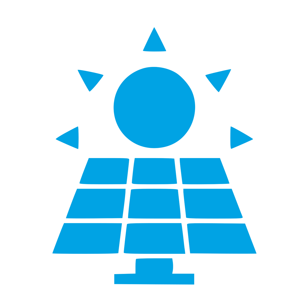 Solar Panel Sun Logo #00a3e4