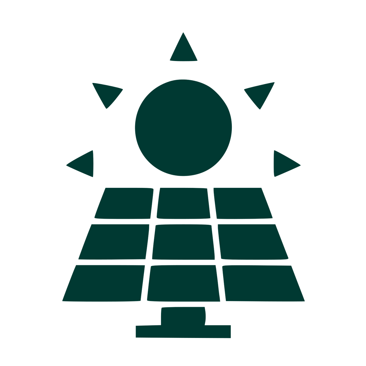 Solar Panel Sun Logo #003932