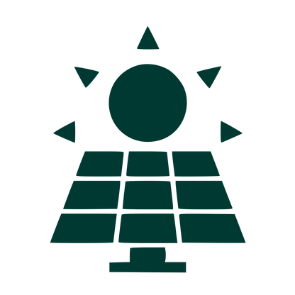 Solar Panel Sun Logo #003932