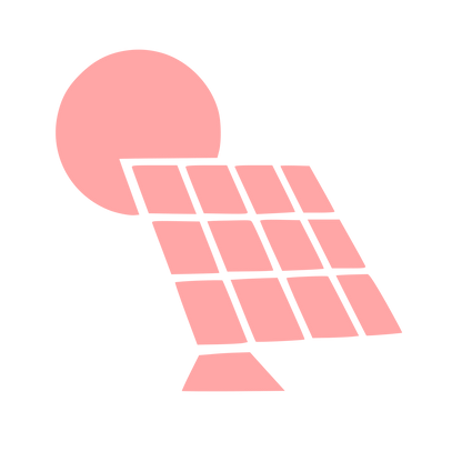 Solar Panel Sun Logo #ffa6a6