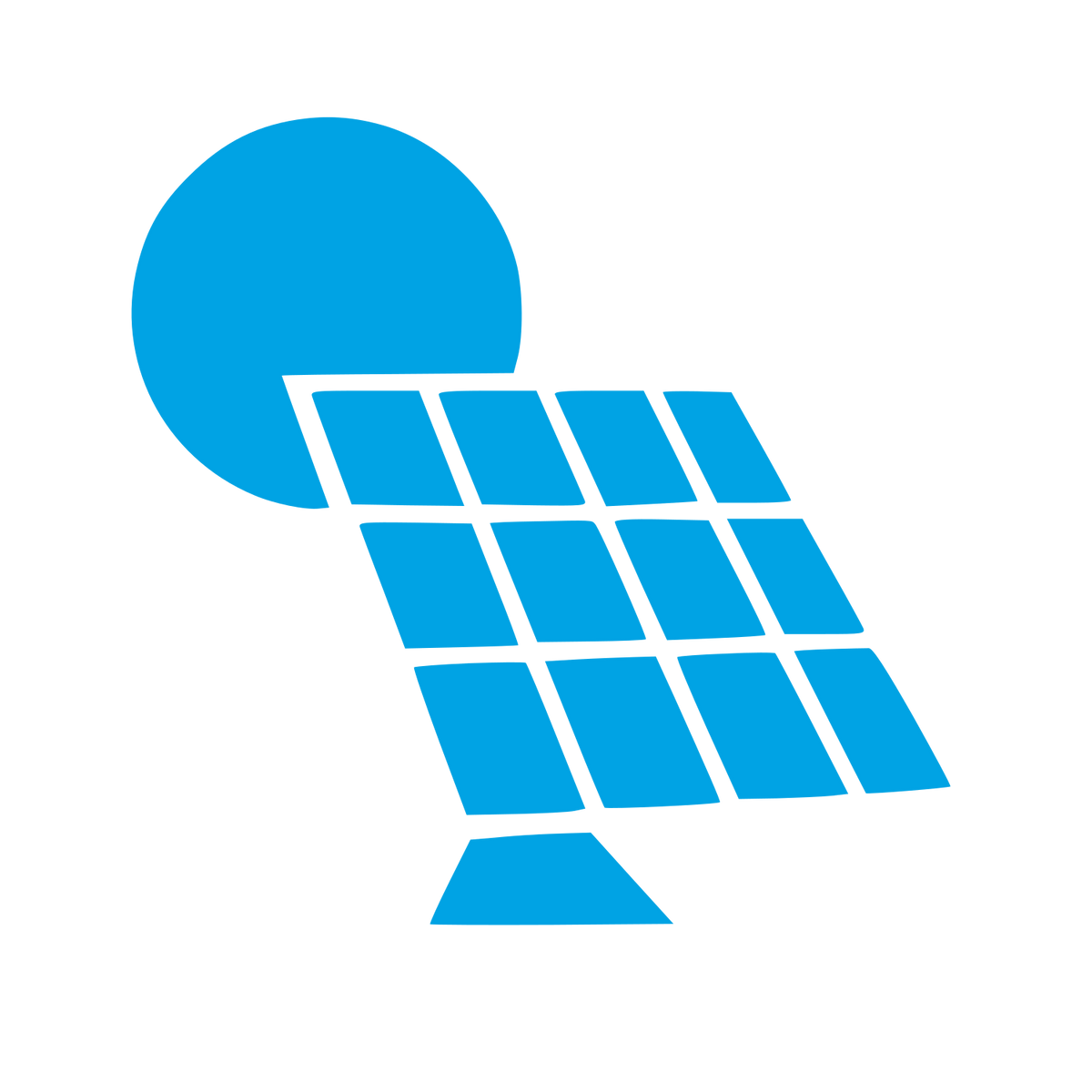 Solar Panel Sun Logo #00a3e4