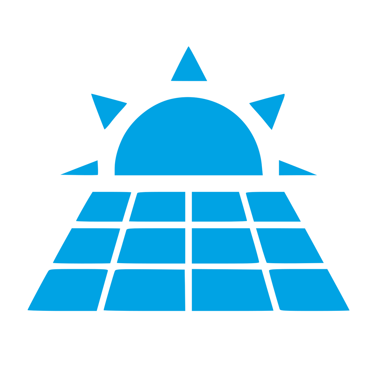 Solar Panel Sun Logo #00a3e4