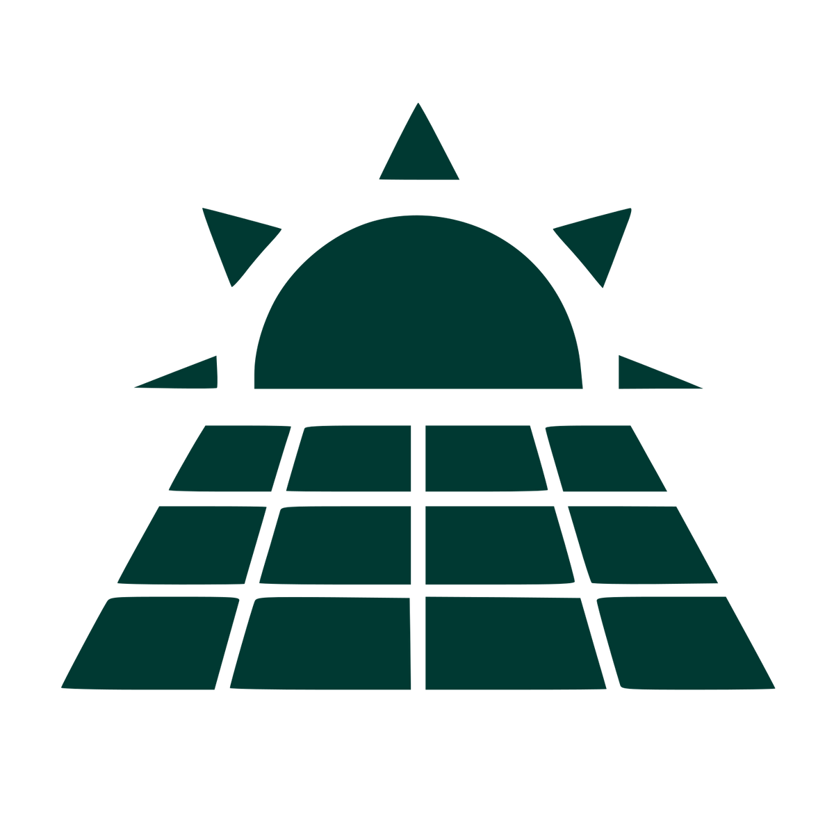Solar Panel Sun Logo #003932