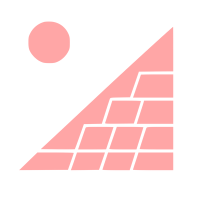 Solar Panel Pyramid Logo #ffa6a6