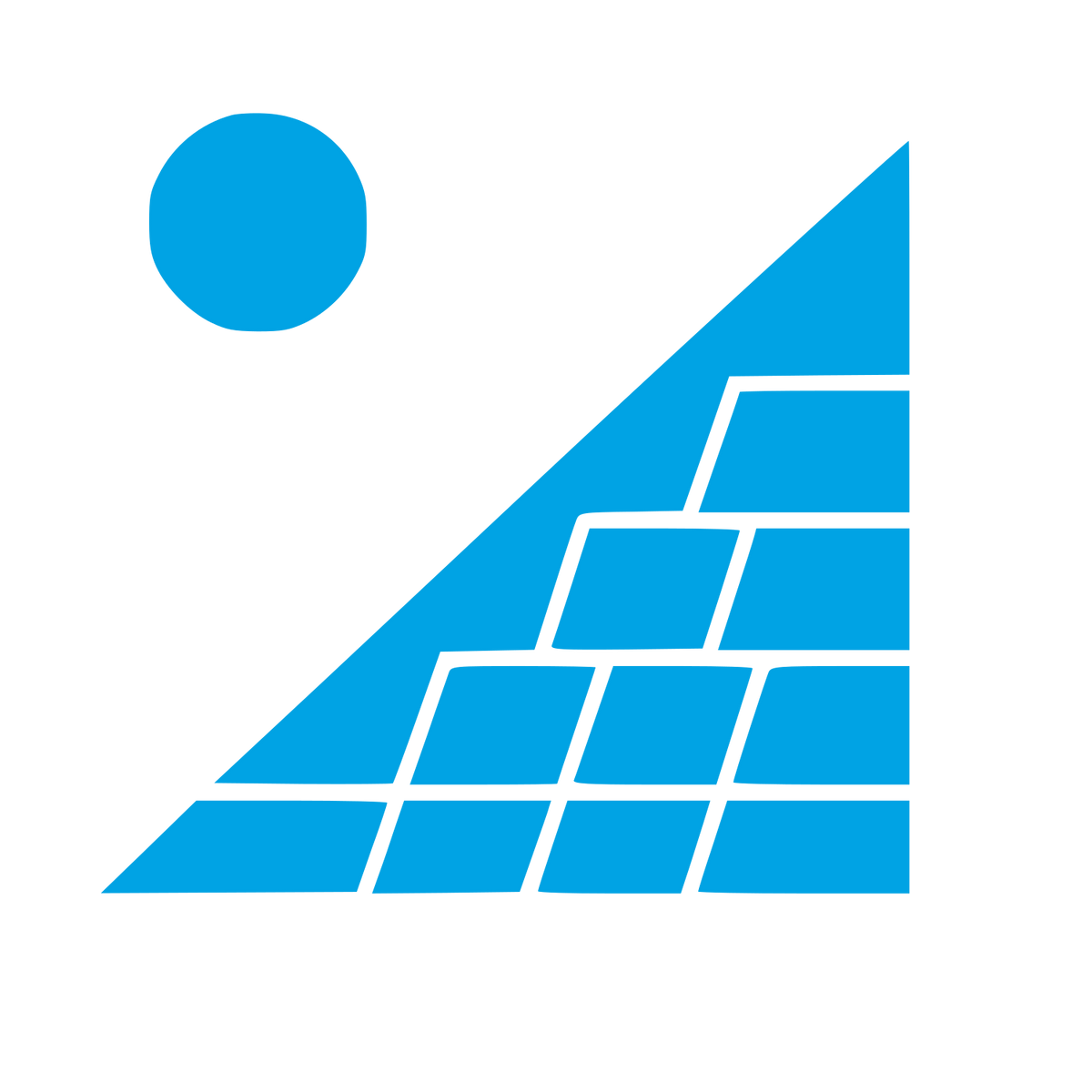 Solar Panel Pyramid Logo #00a3e4