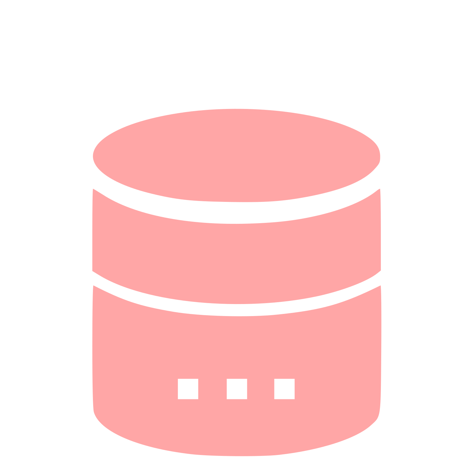 Database Server Cylinder Logo #ffa6a6