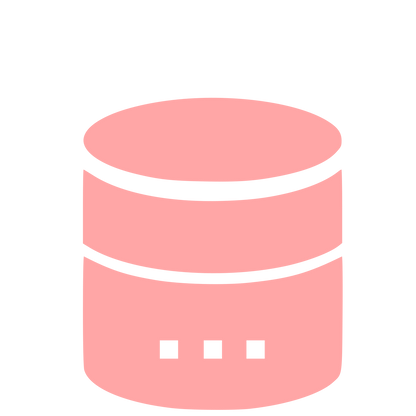 Database Server Cylinder Logo #ffa6a6