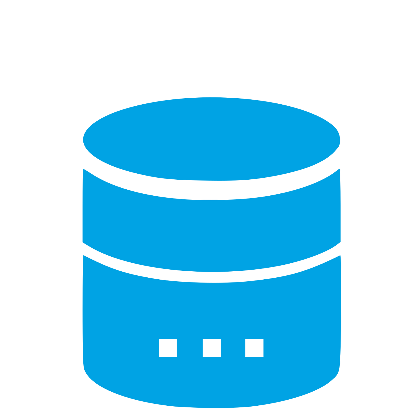Database Server Cylinder Logo #00a3e4