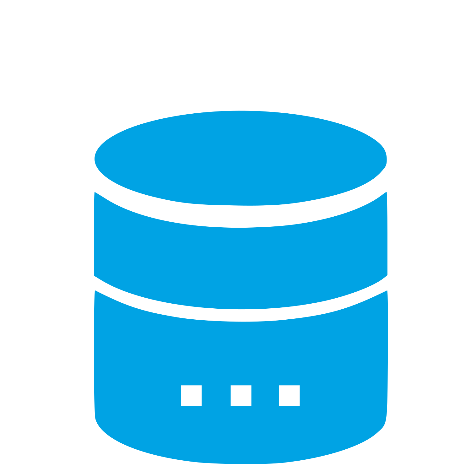 Database Server Cylinder Logo #00a3e4