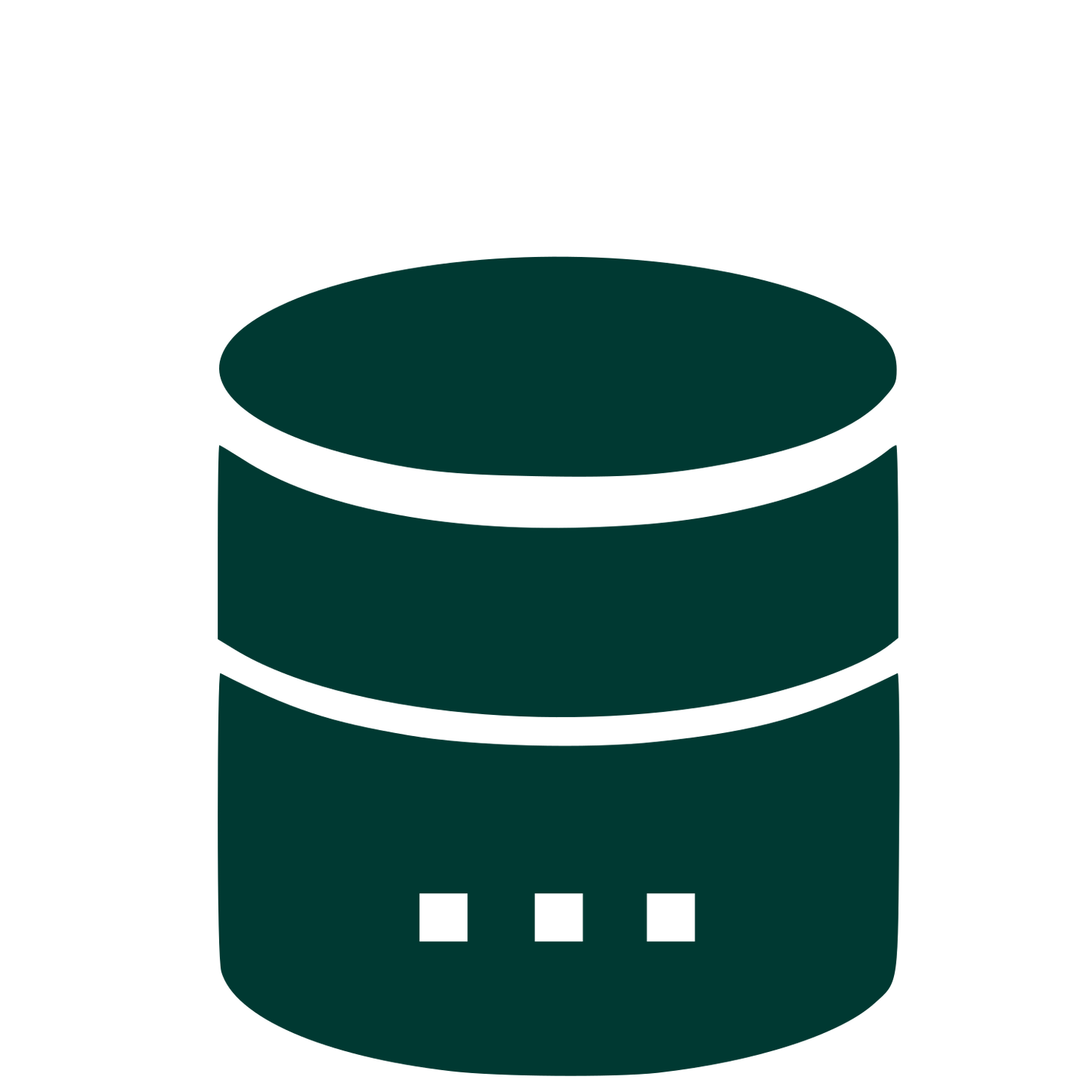 Database Server Cylinder Logo #003932