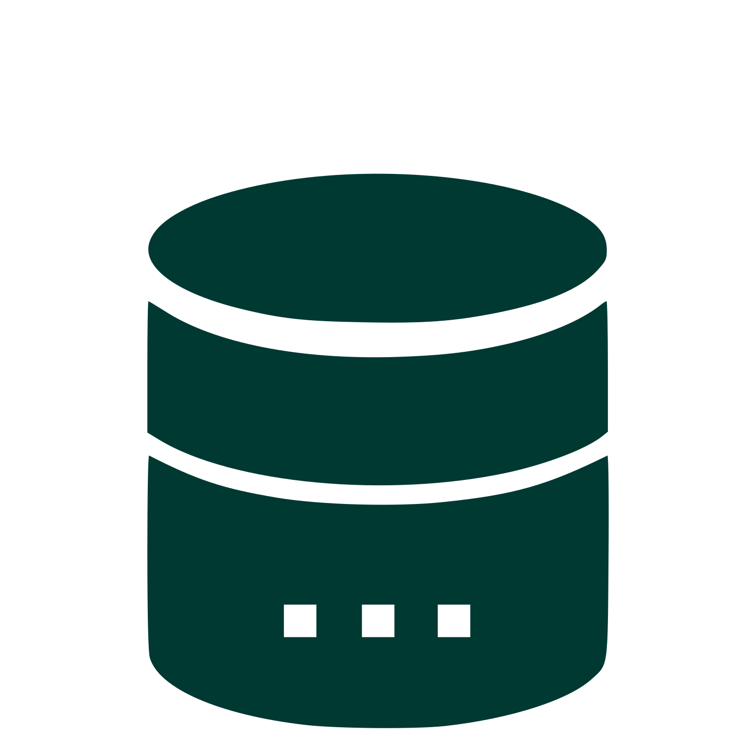 Database Server Cylinder Logo #003932