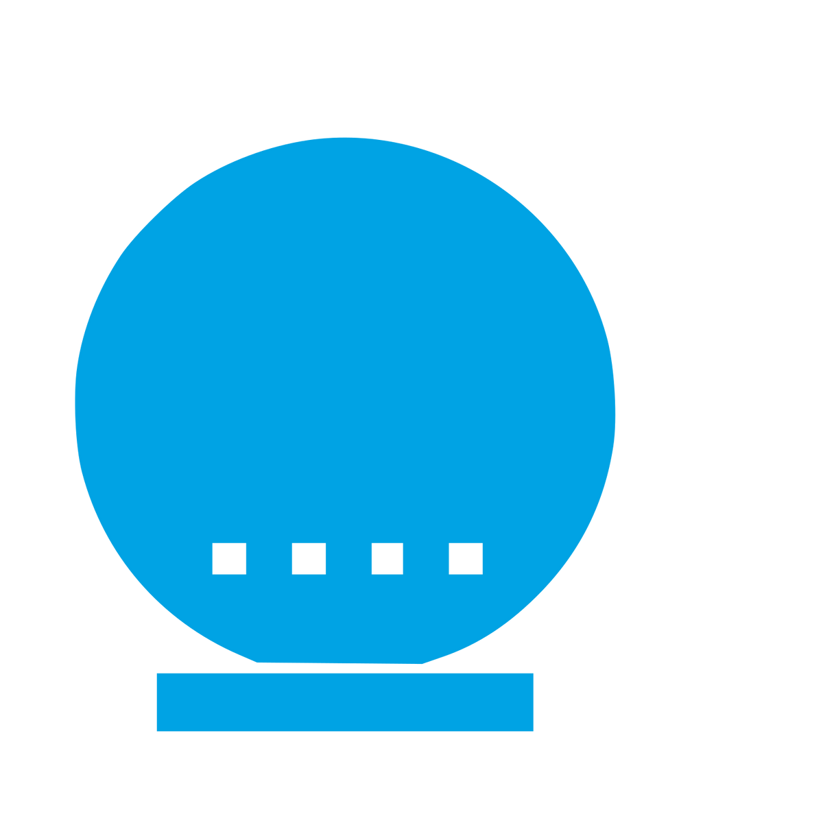 Smart Speaker Brutalist Logo #00a3e4