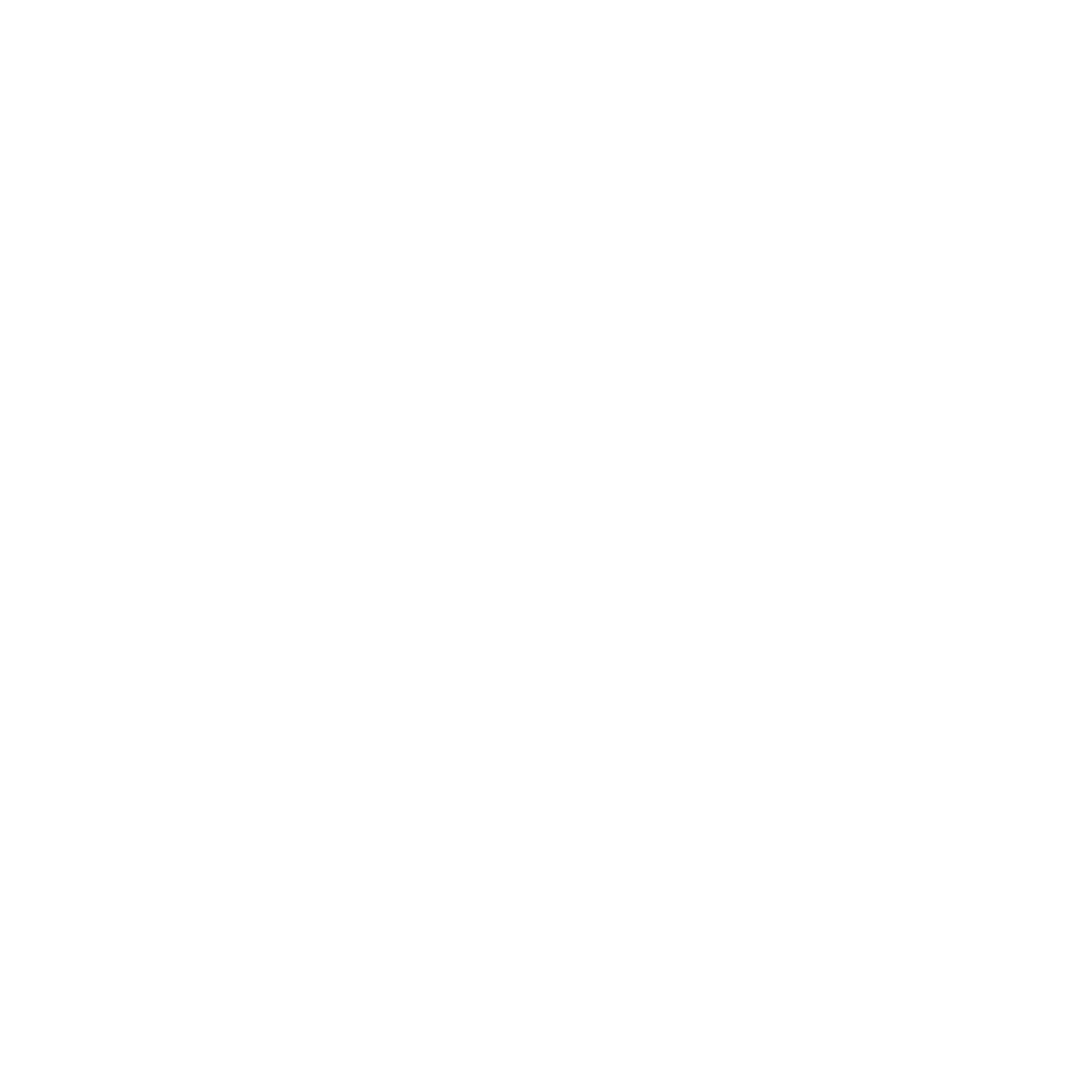 AI Brain Outline Logo #ffffff
