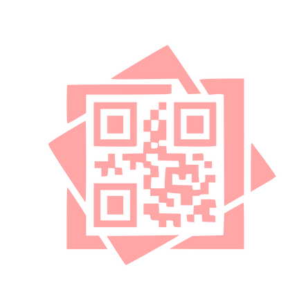 Layered Overlap QR Code Logo #ffa6a6