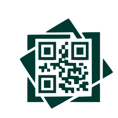 Layered Overlap QR Code Logo #003932