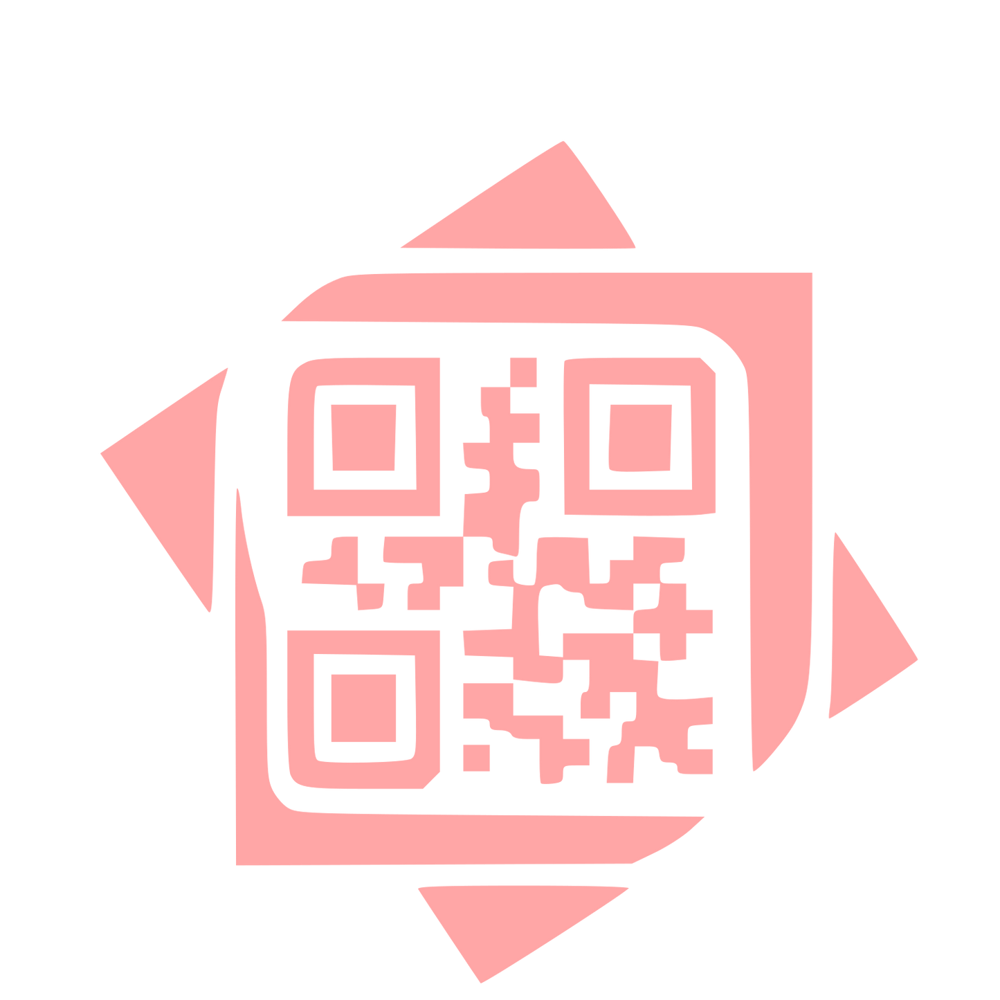 Layered QR Code Logo #ffa6a6