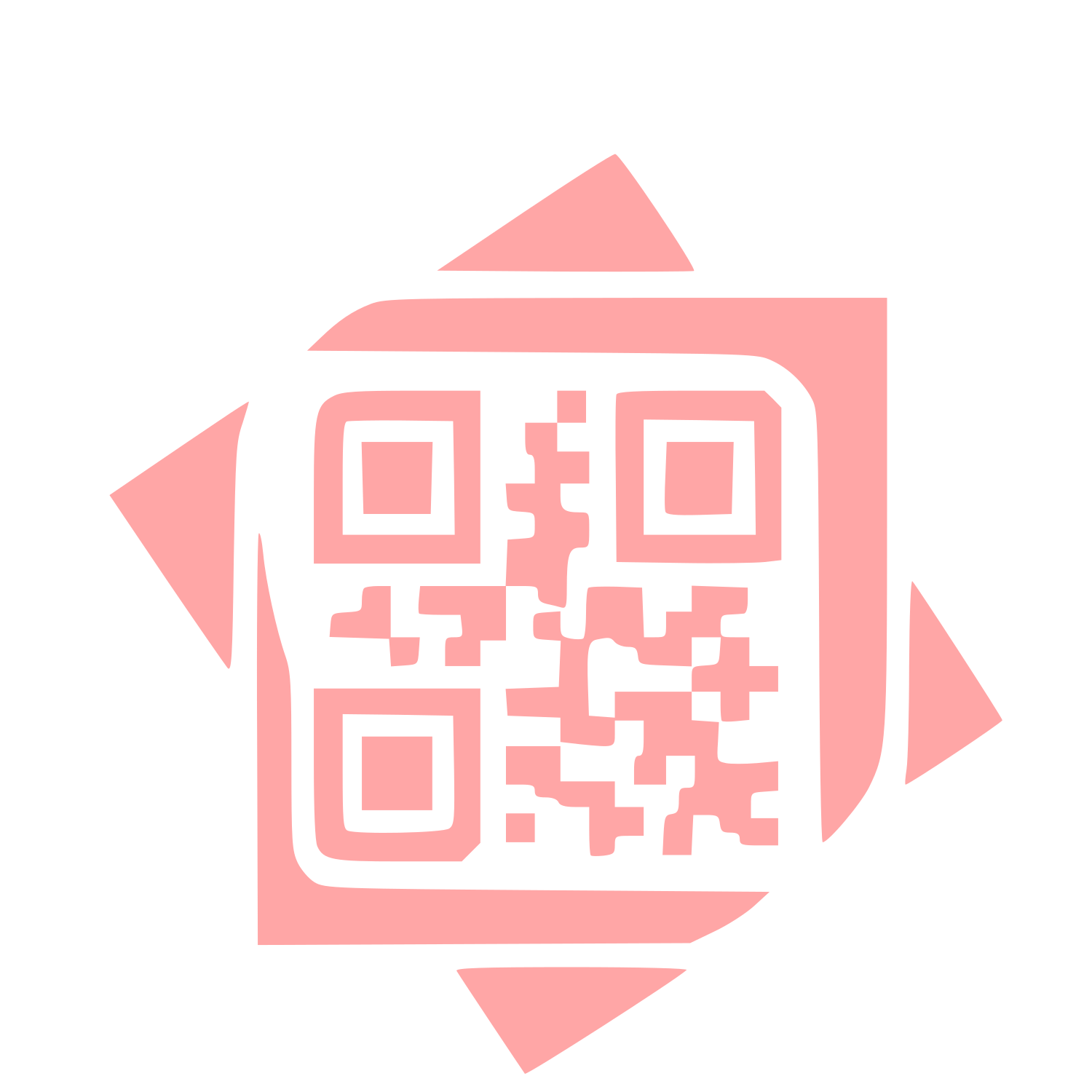 Layered QR Code Logo #ffa6a6