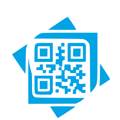 Layered QR Code Logo #00a3e4