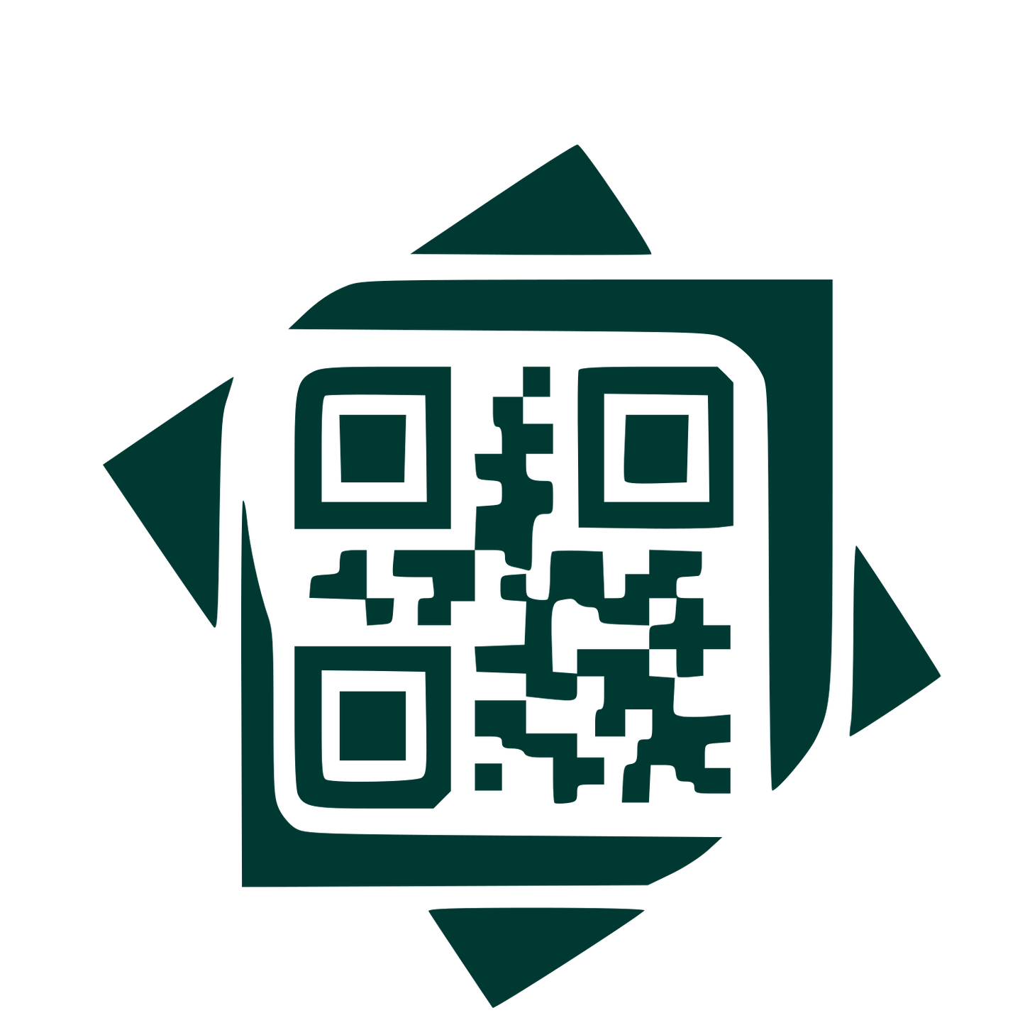 Layered QR Code Logo #003932