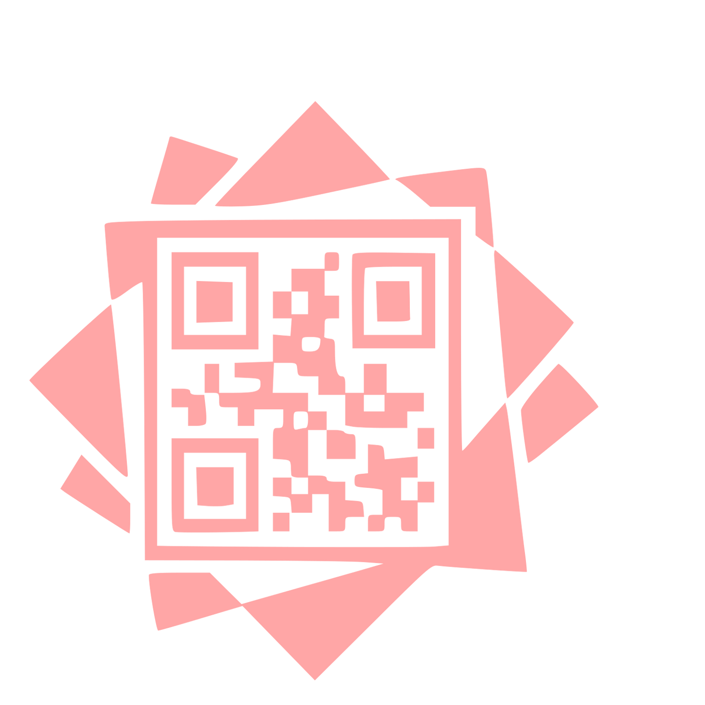 Layered QR Code Logo #ffa6a6