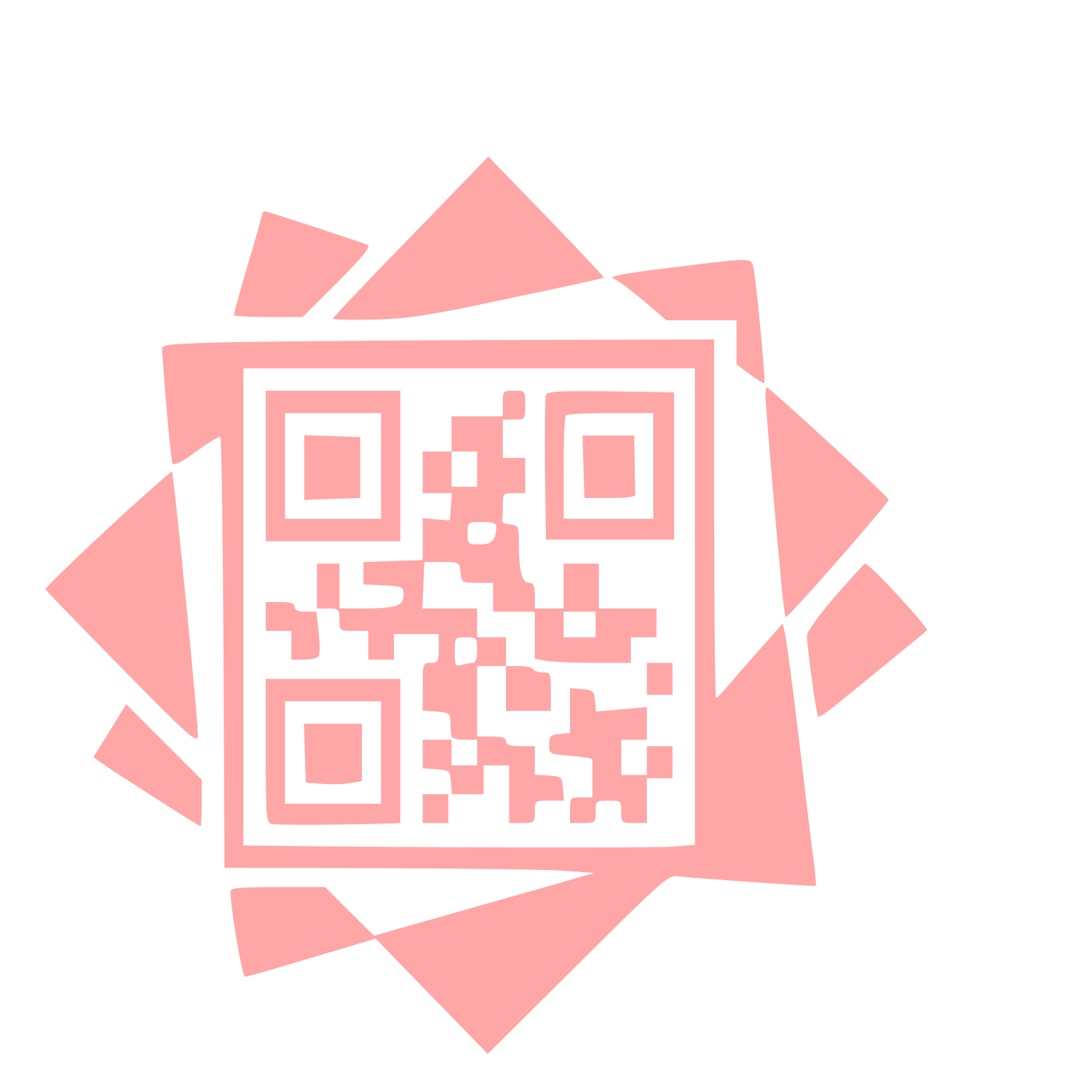 Layered QR Code Logo #ffa6a6