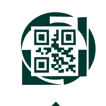 QR Code Circle Logo #003932
