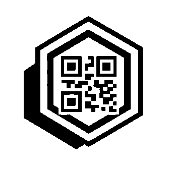 QR Code Hexagon Logo