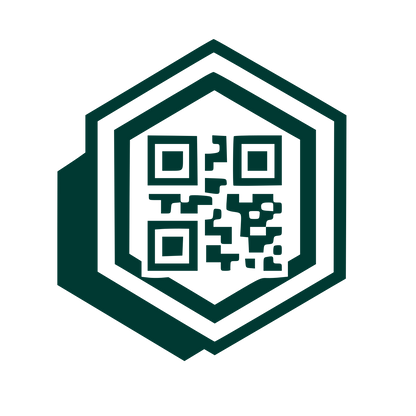 QR Code Hexagon Logo #003932