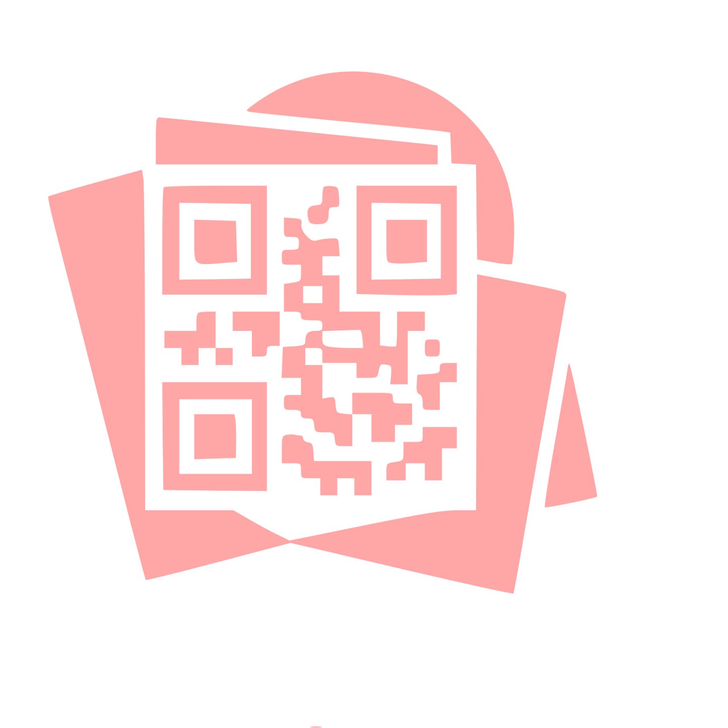 Layered QR Code Logo #ffa6a6
