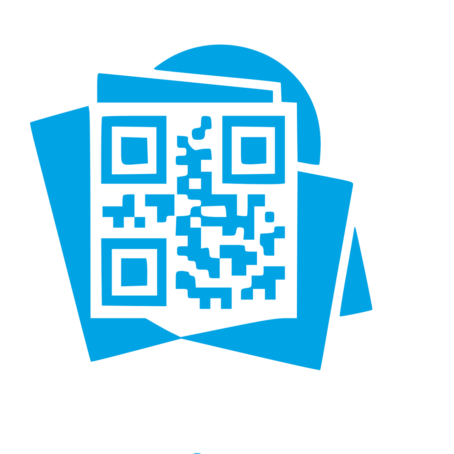 Layered QR Code Logo #00a3e4