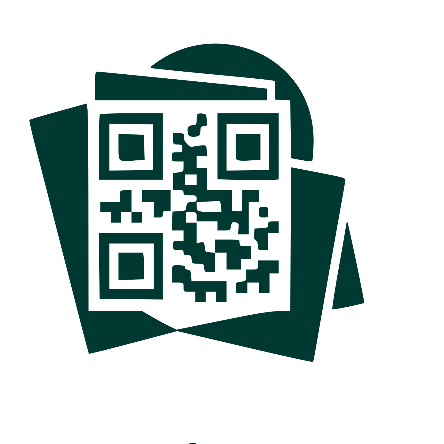 Layered QR Code Logo #003932