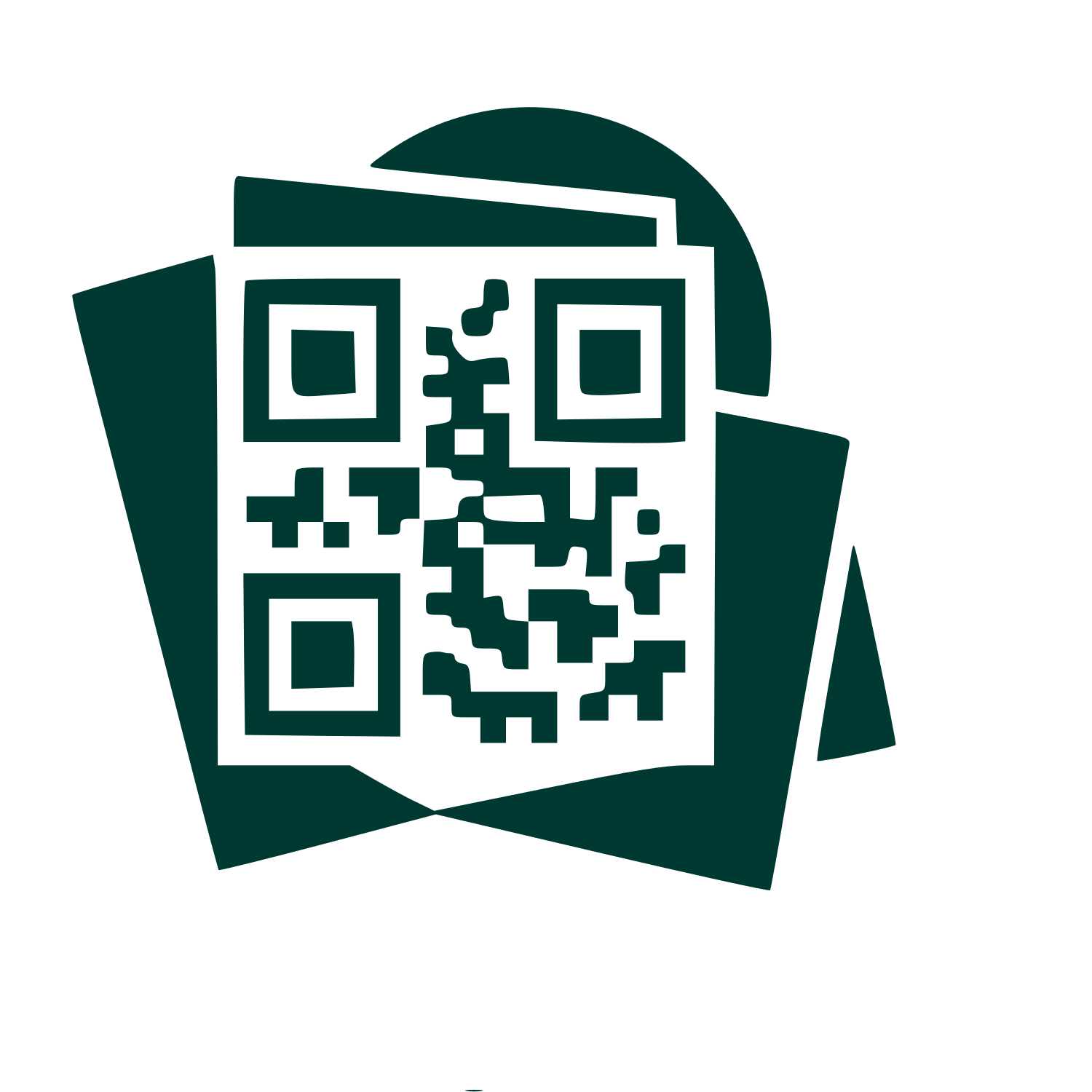 Layered QR Code Logo #003932