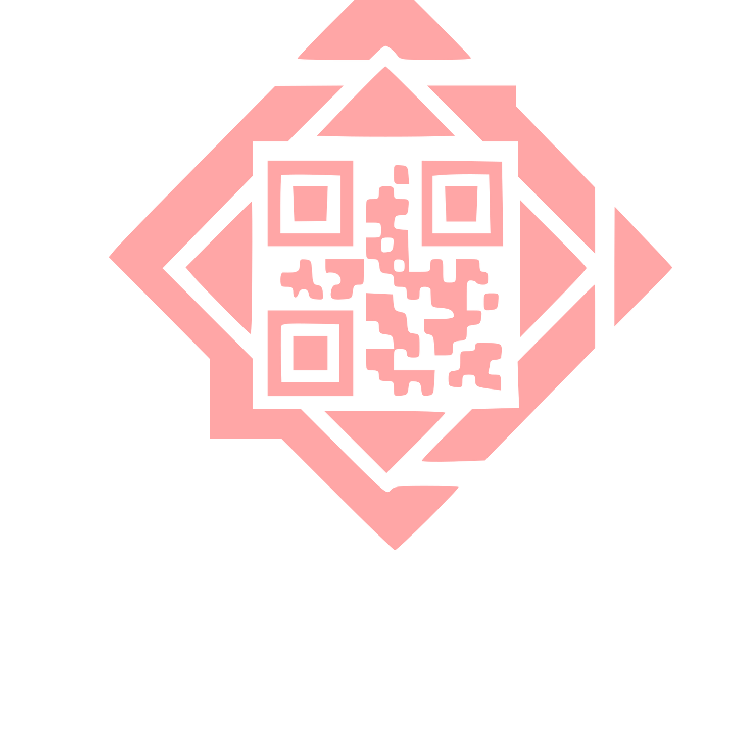 QR Code Diamond Logo #ffa6a6