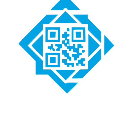 QR Code Diamond Logo #00a3e4