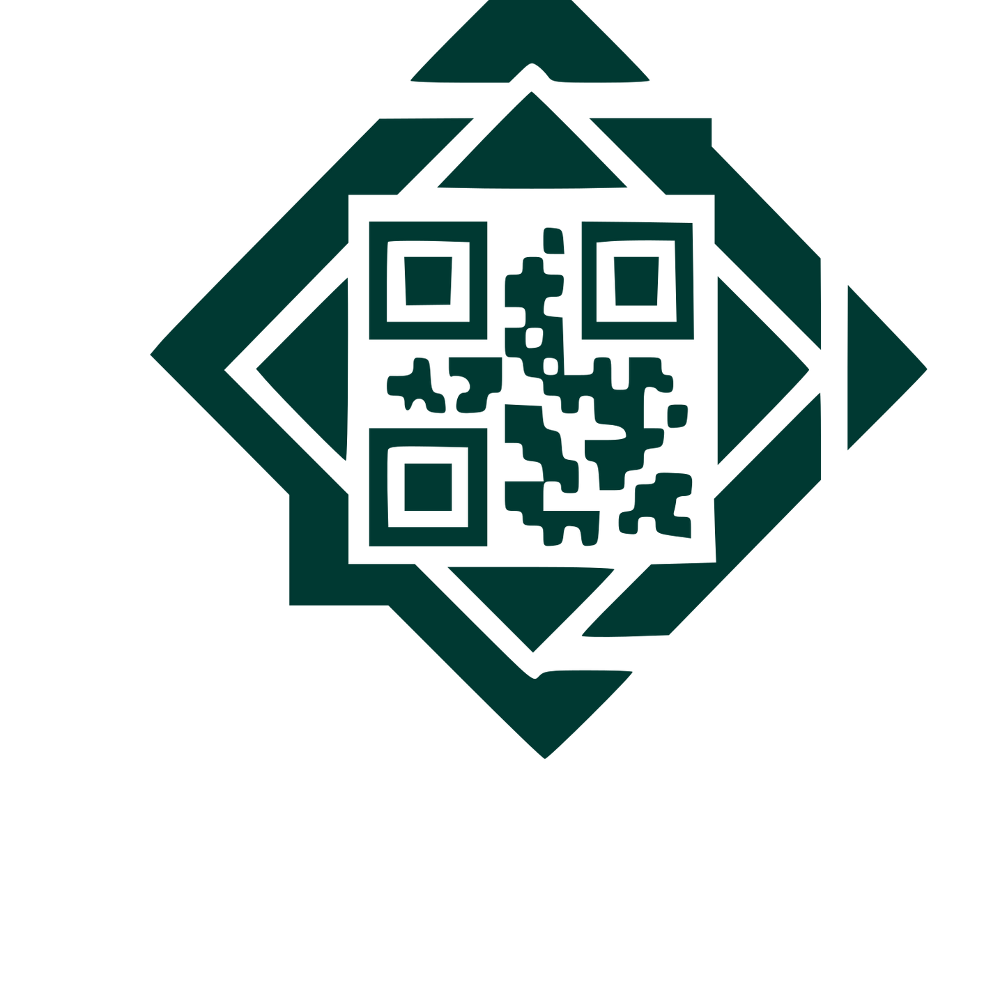 QR Code Diamond Logo #003932