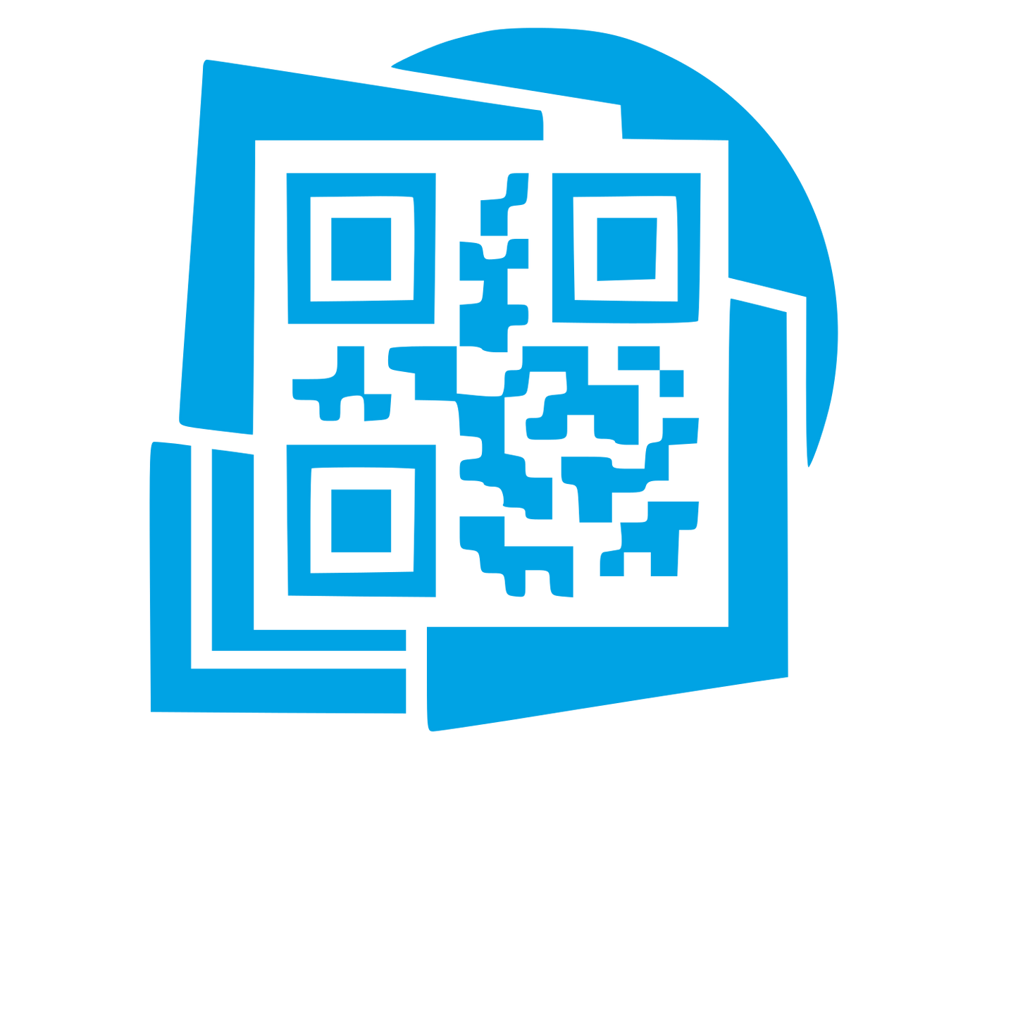 Layered QR Code Logo #00a3e4