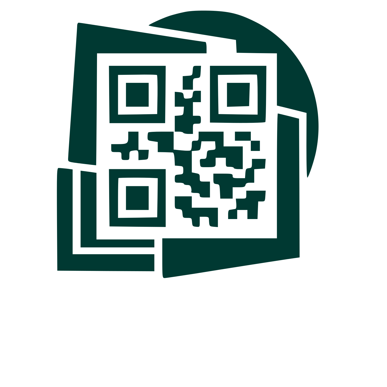 Layered QR Code Logo #003932
