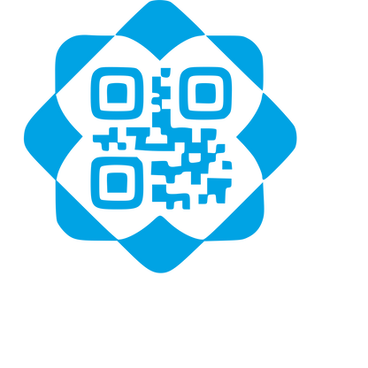 QR Code Emblem Logo #00a3e4