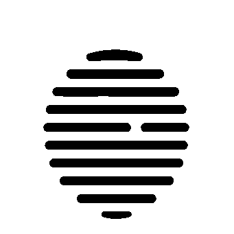 Striped Globe Fingerprint Logo