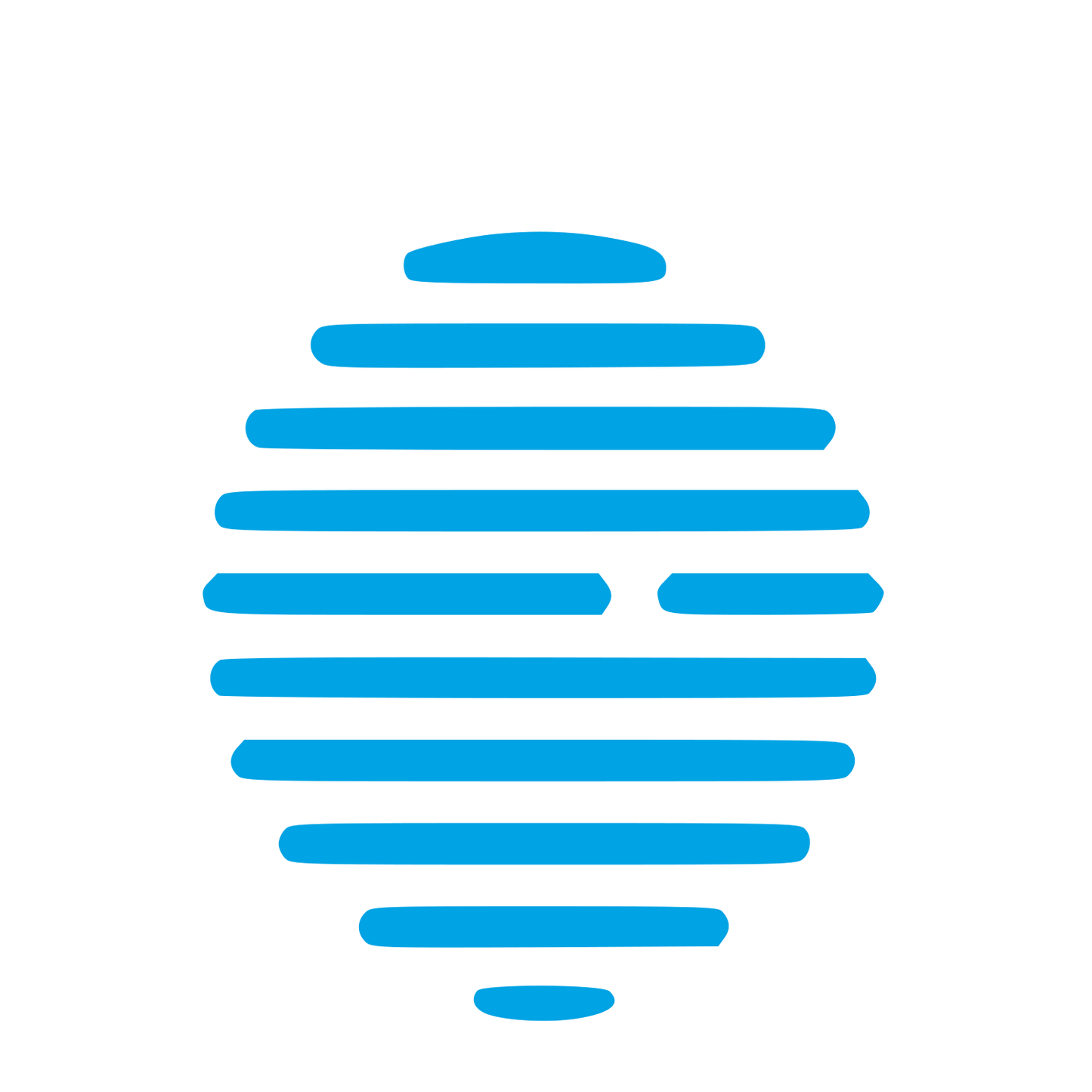 Striped Globe Fingerprint Logo #00a3e4