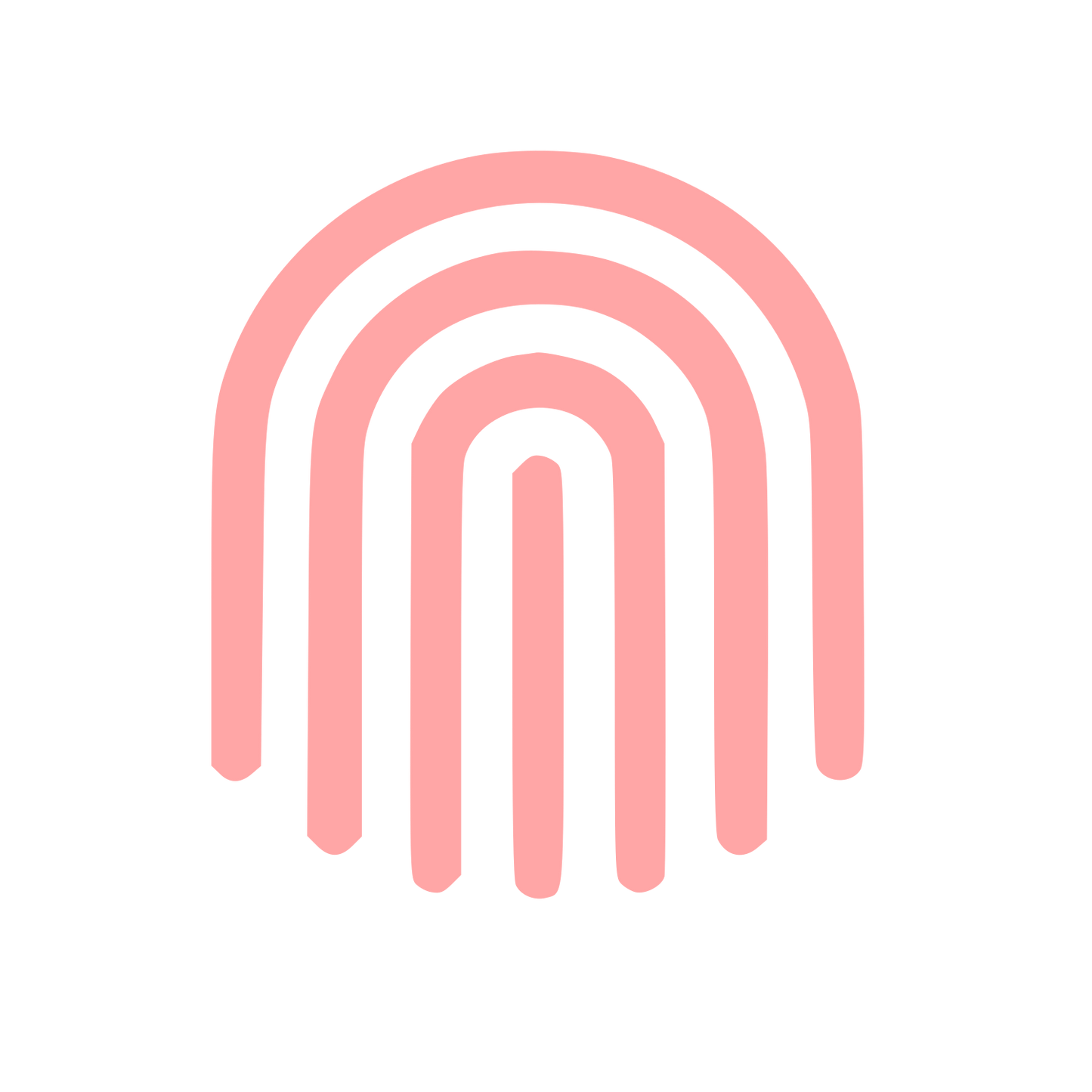 Fingerprint Arch Logo #ffa6a6