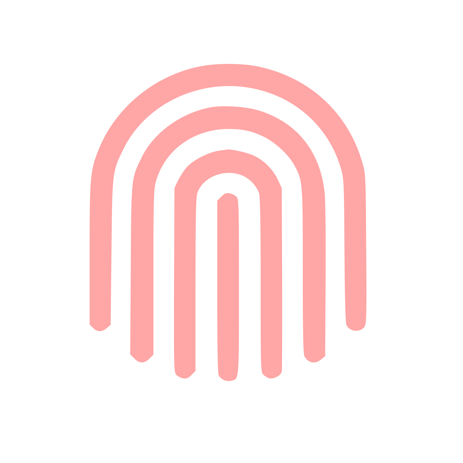 Fingerprint Arch Logo #ffa6a6