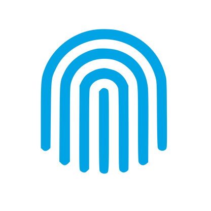 Fingerprint Arch Logo #00a3e4